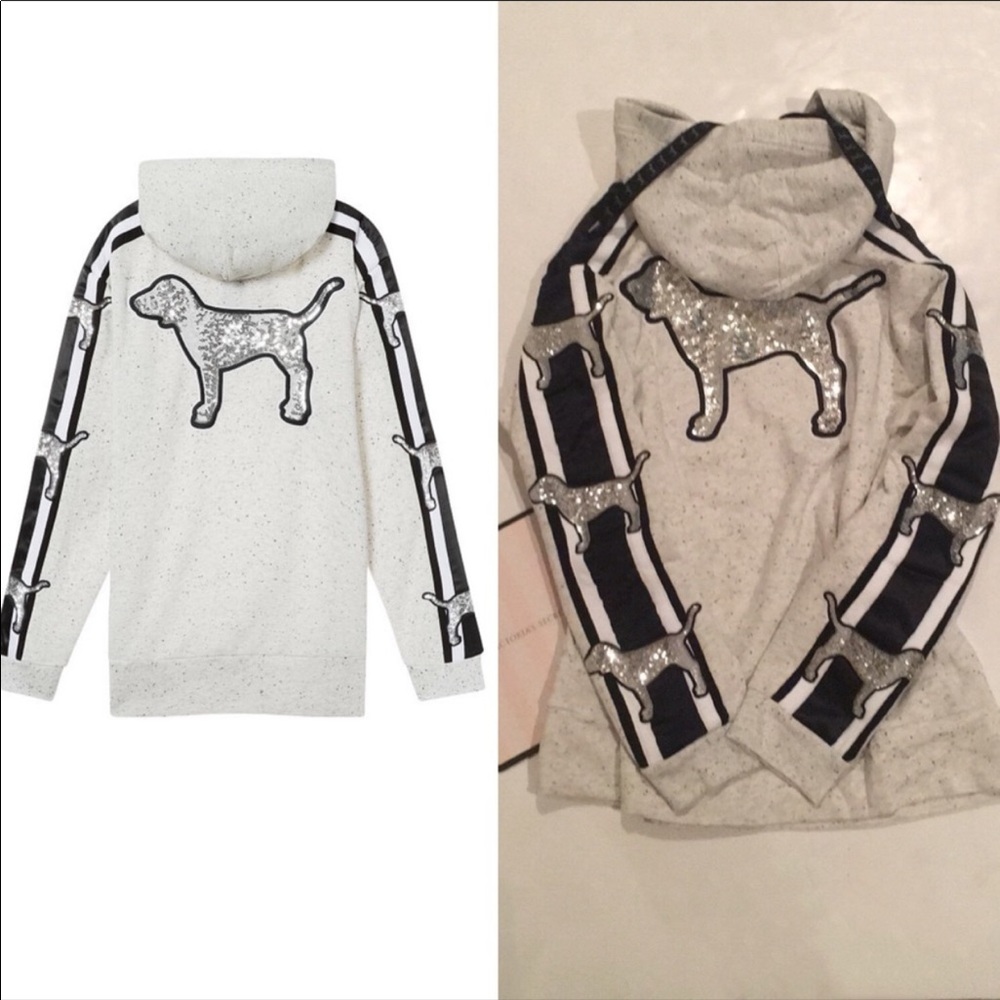 NWT Victoria’s Secret Pink Bling Dog Hoodie
